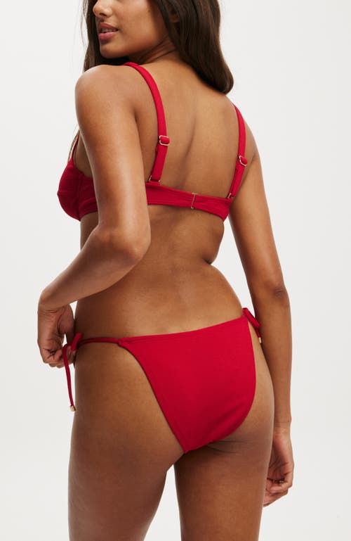 Cotton On Body Underwire Balconette Bikini Top In Garnet Red Crepe