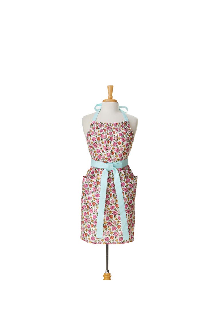 In Bloom Apron Multi Cotton Spring, Main, color, White