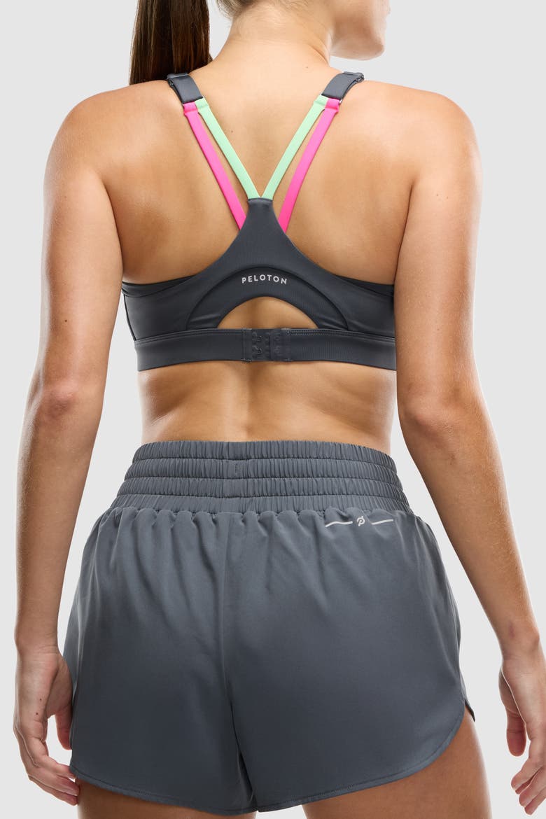 PaceForm Enhanced Support High Neck Bra, Alternate, color, Dark Grey