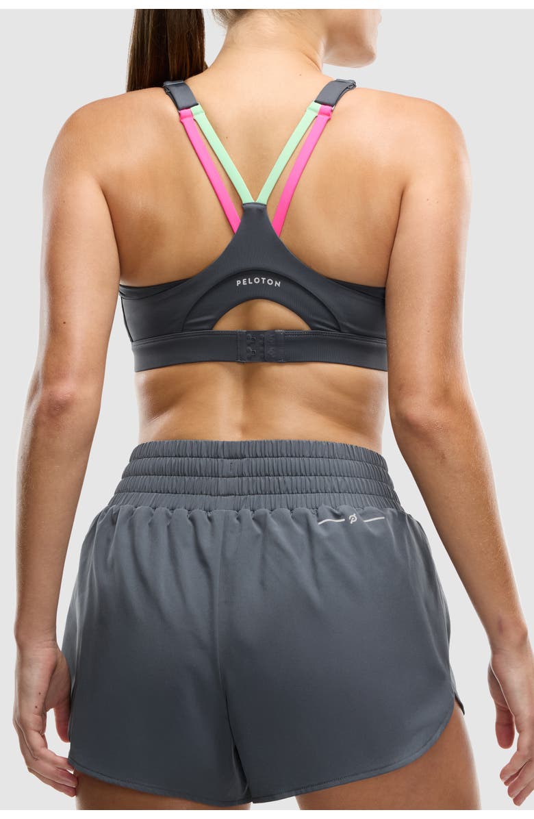 Peloton PaceForm Enhanced Support High Neck Bra, Alternate, color, Dark Grey