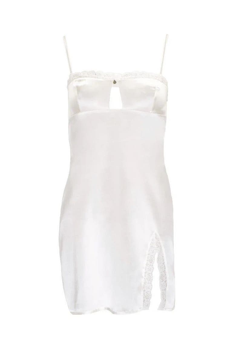 Silk Adriana Nightgown, Alternate, color, White