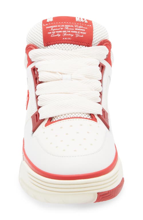 Shop Amiri Ma-1 Platform Sneaker In Red White