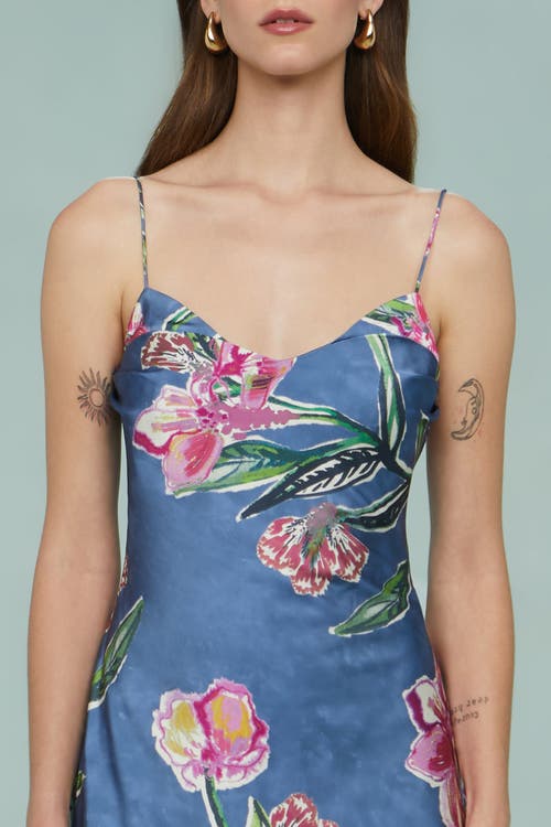 Amur Delilah Midi Dress In Blue