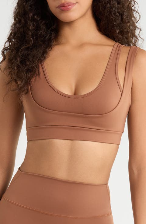 Matte Double Strap Scoop Bra