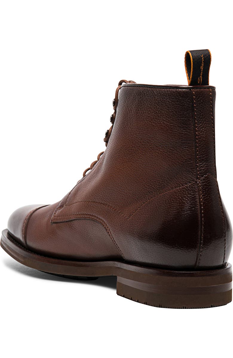 Santoni Ergin Lace-Up Cap Toe Boot, Alternate, color,