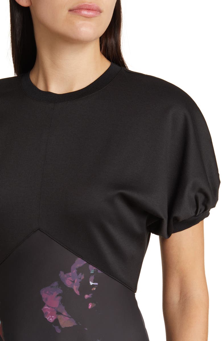 Ted Baker London Drewee Floral Mixed Media Dress, Alternate, color, 