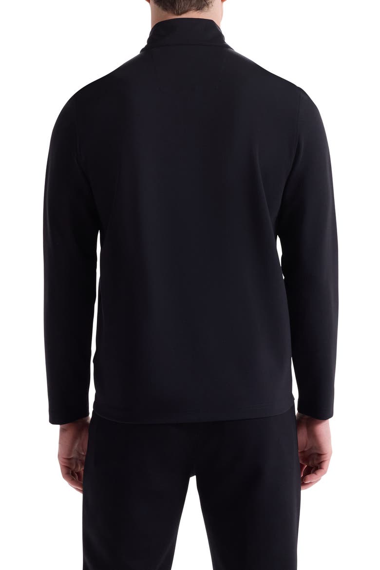 Solid Quarter Zip Pullover, Alternate, color, BLACK