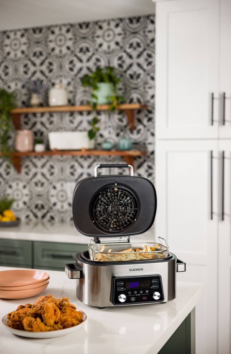 Cuckoo CAFG-A0601S 6-Quart Countertop Air Grill & Air Fryer, Alternate, color, Silver