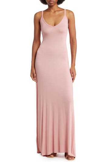 Go Couture V-neck Maxi Dress