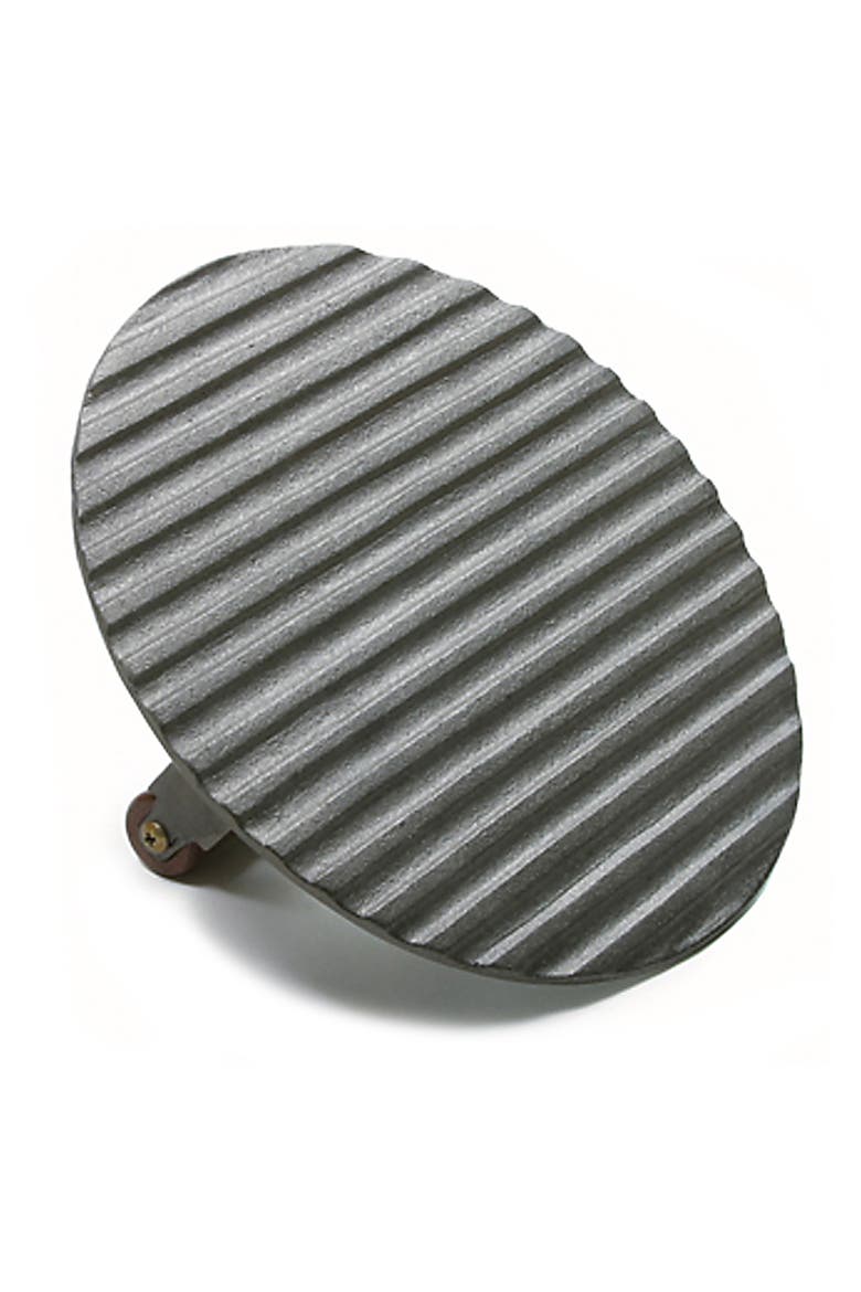 Round Cast Iron Bacon, Steak, and Burger Press, 8.75-Inch, Alternate, color, Silver