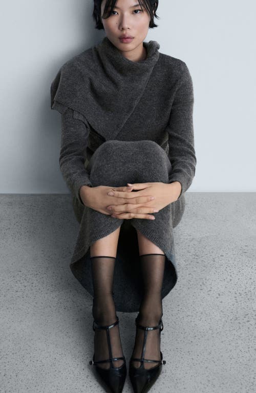 Mango Eliote Crewneck Sweater In Grey