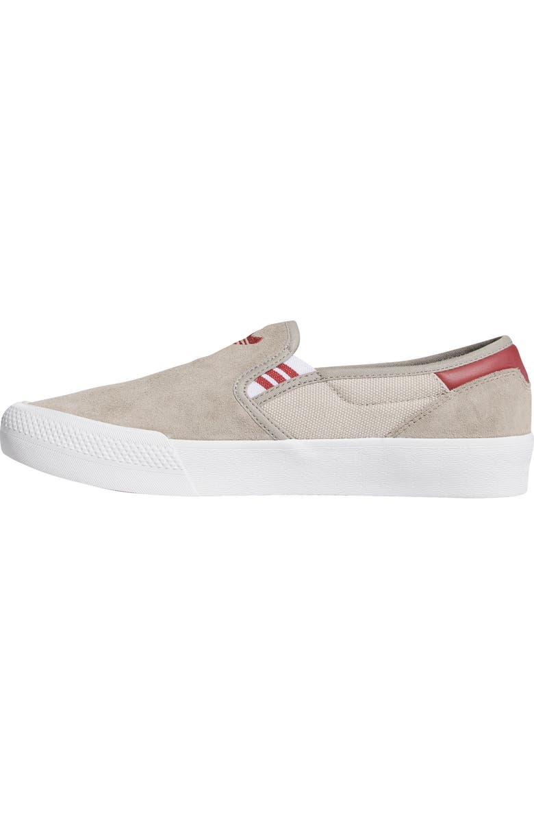 adidas Shmoofoil Slip-On Sneaker, Alternate, color, Putty Beige/ Ruby/ Beige