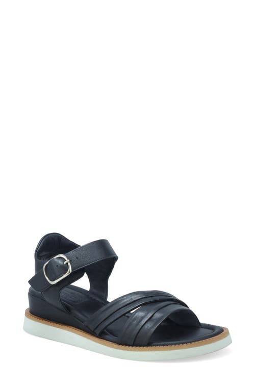 Miz Mooz Emelina Ankle Strap Platform Wedge Sandal In Black