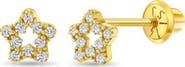 In Season Jewelry 14k Cubic Zirconia Encrusted Star Earrings