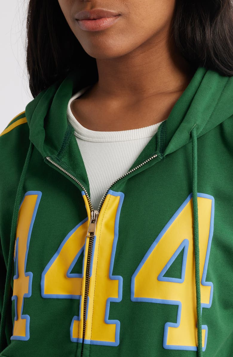 THE MAYFAIR GROUP 444 Zip-Up Graphic Hoodie, Alternate, color, Green