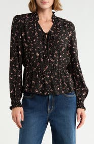 Melrose and Market Long Sleeve Peplum Top