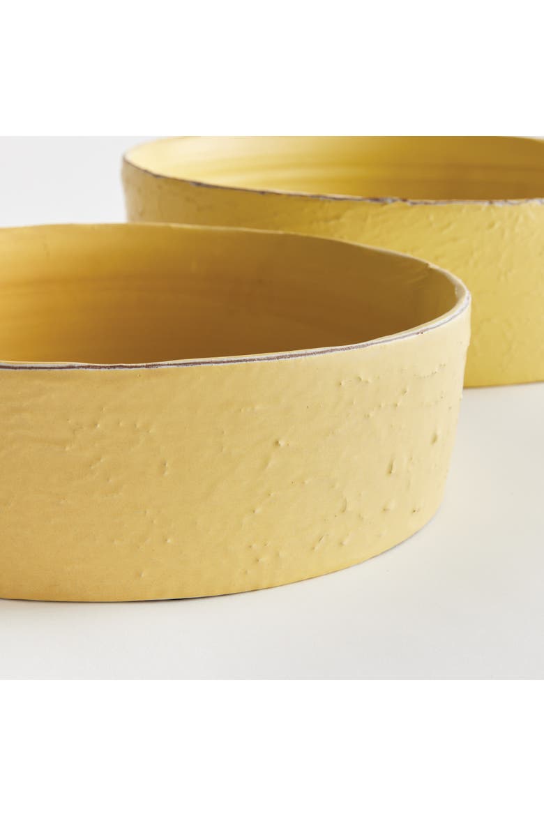 Studio Decorative Low Bowls Set of 2, Alternate, color, Yellow