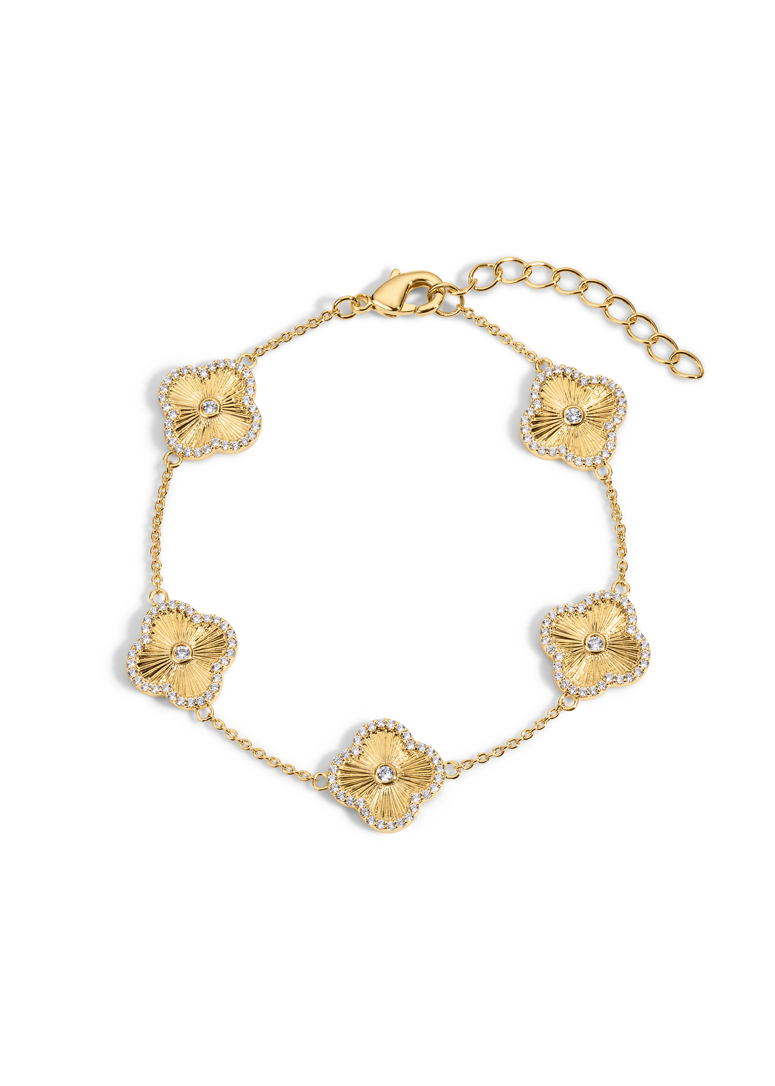 Electric Picks Icon Clover Bracelet in Gold 