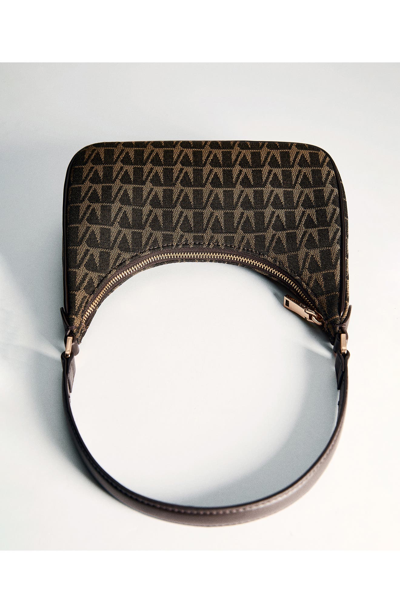 MANGO Logo Jacquard Shoulder Bag, Alternate, color, 