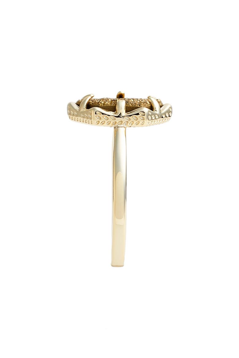'Kylie' Drusy Ring, Alternate, color, GOLD BRONZE DRUSY