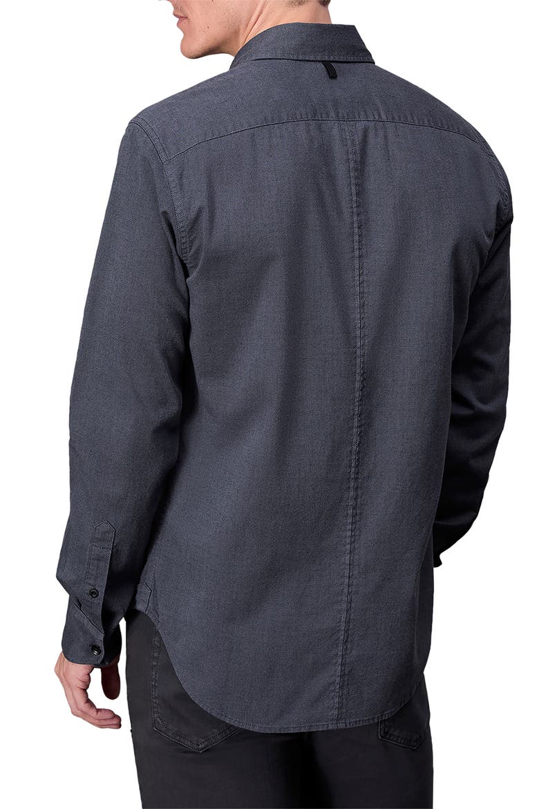 Tomlin Cotton Dobby Button-Up Shirt, Alternate, color, SHARK BLUE