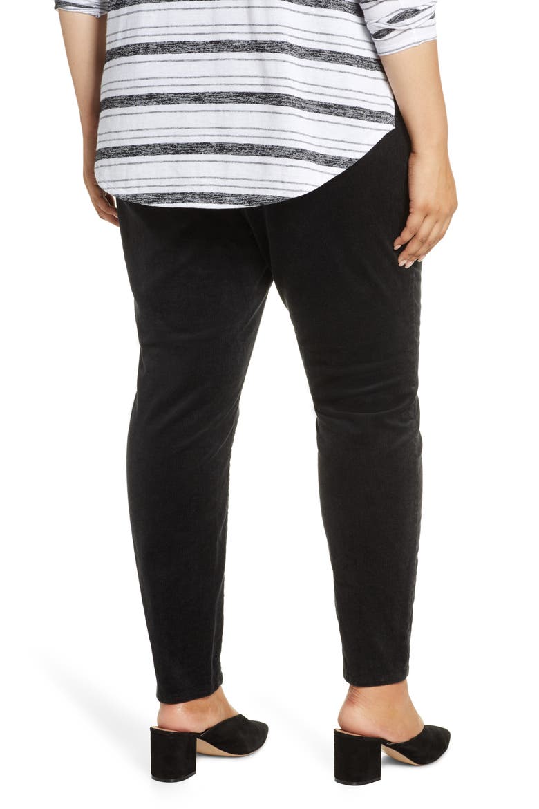 Organic Cotton Blend Denim Leggings, Alternate, color, CHARCOAL