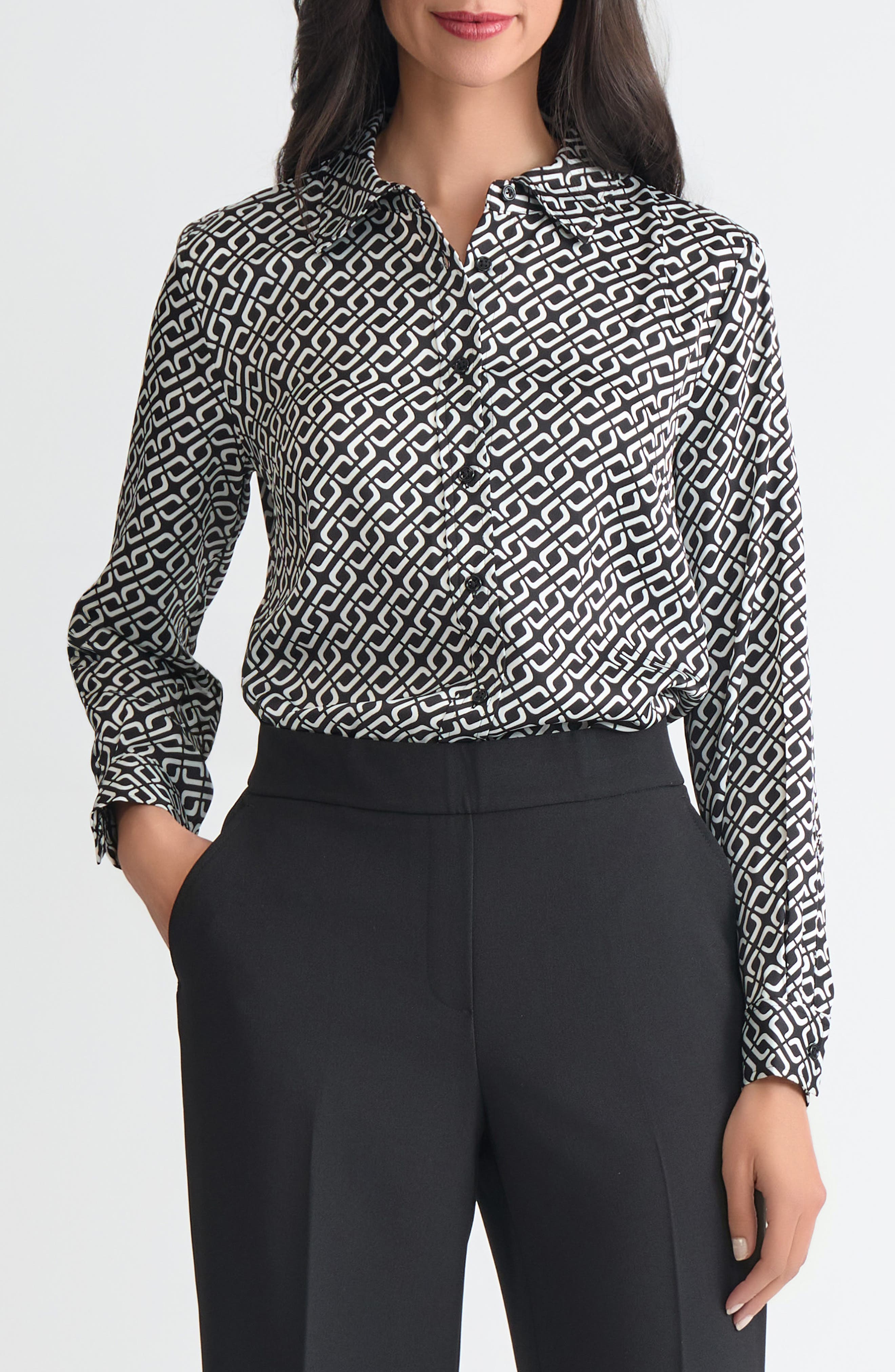 Print Button-Up Shirt