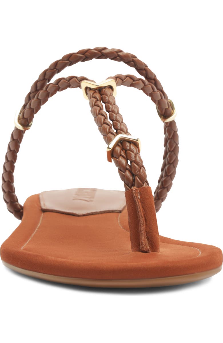 Schutz Cordelia Braided Strap Sandal, Alternate, color, Cognac