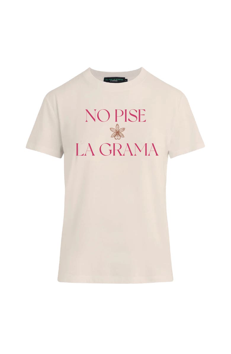 NO PISE LA GRAMA Salty Flower T-shirt, Main, color, Cream