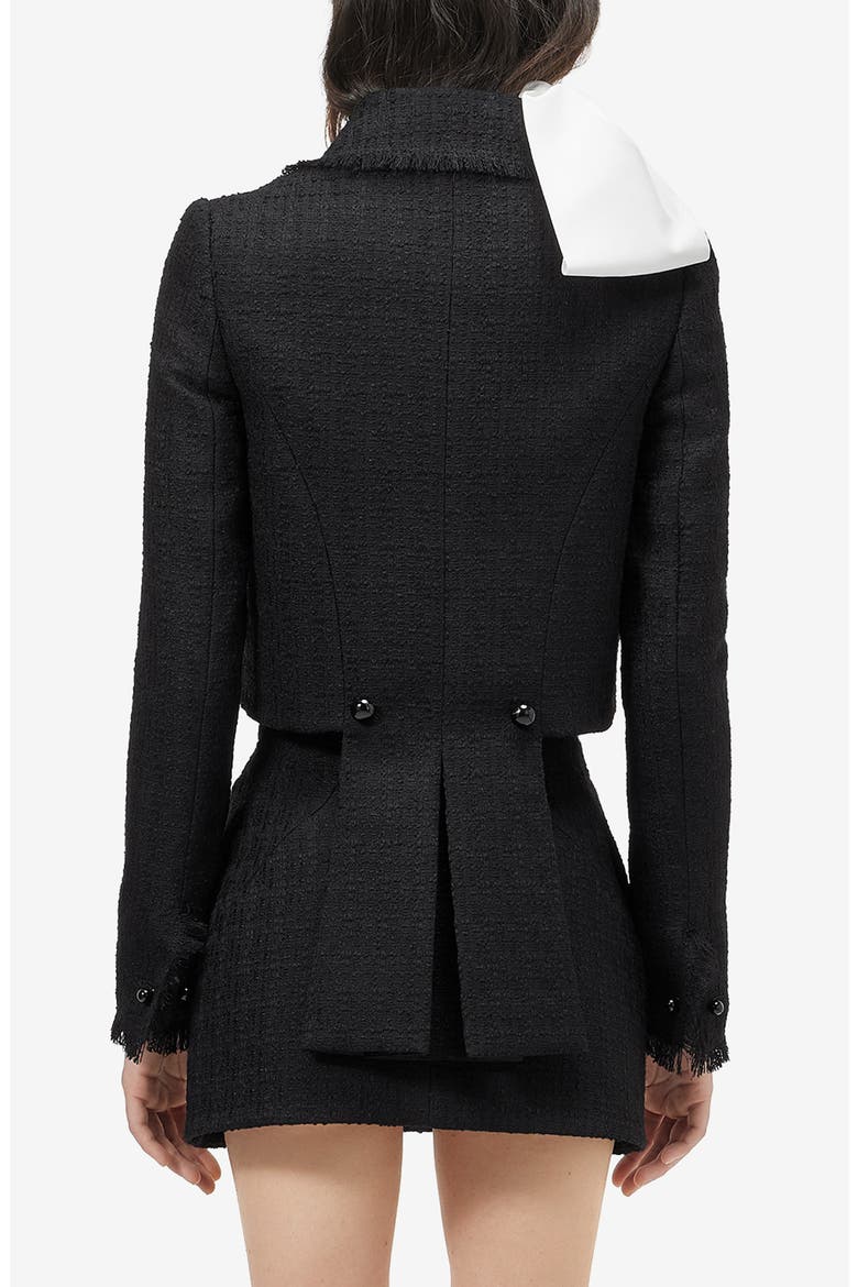 Wool Blend Cropped Jacket, Alternate, color, BLACK