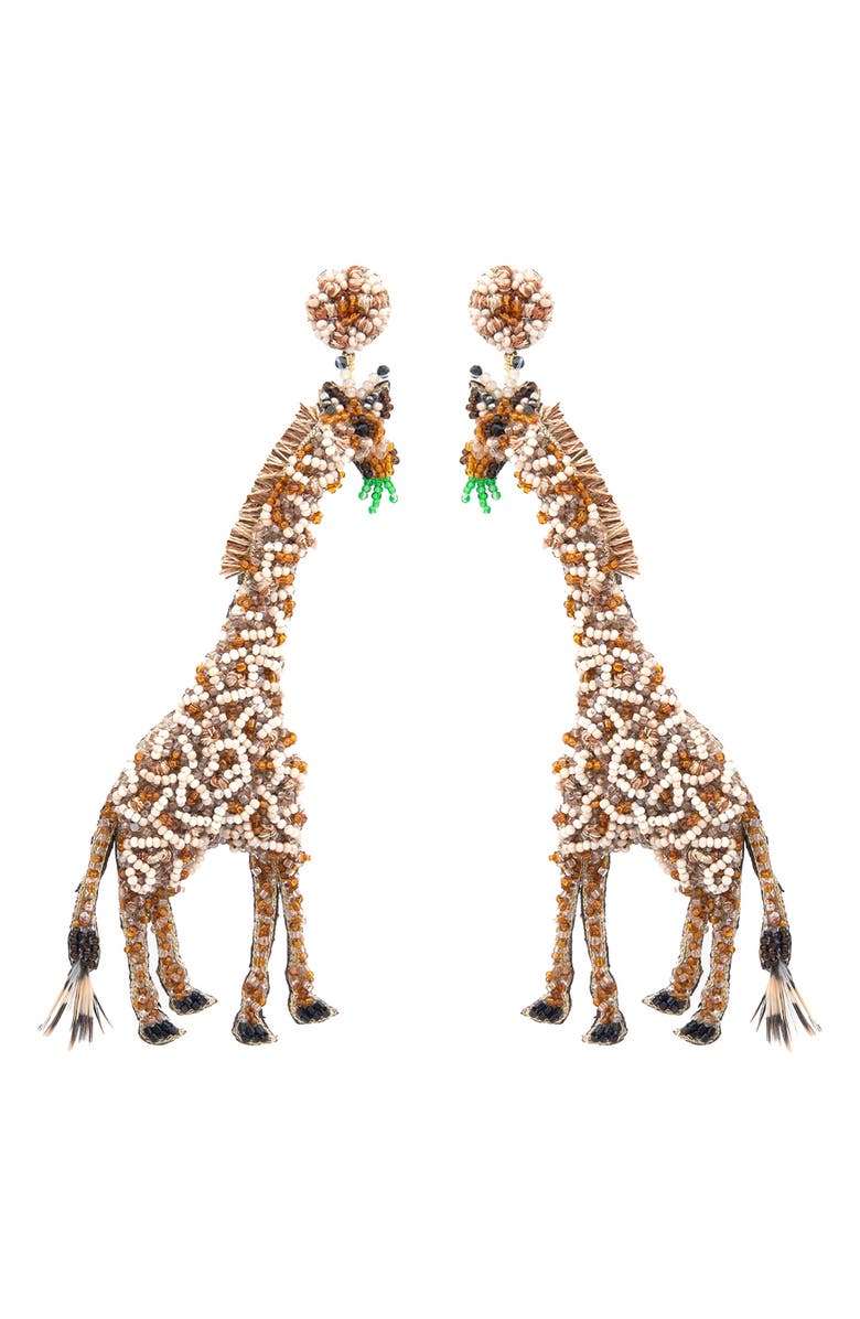 Deepa Gurnani Giraffe Drop Earrings, Main, color, 