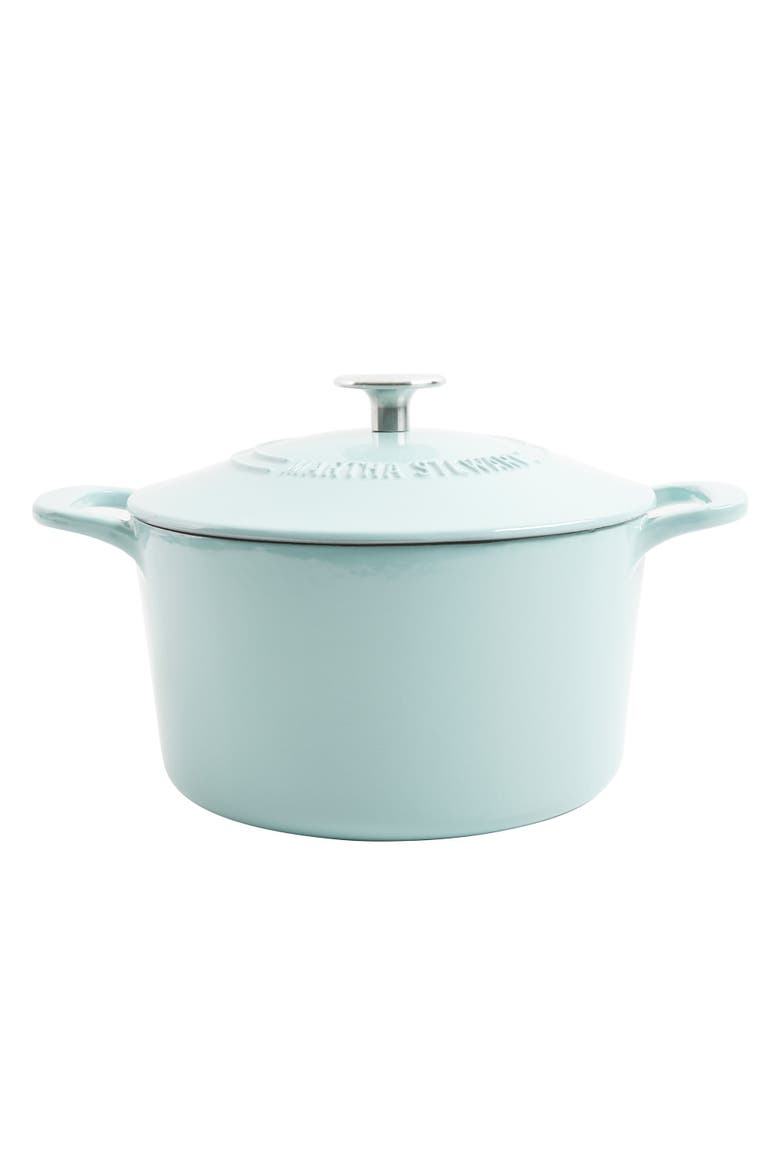 Gatwick 7-Quart Enameled Cast Iron Dutch Oven with Lid, Main, color, Martha Blue