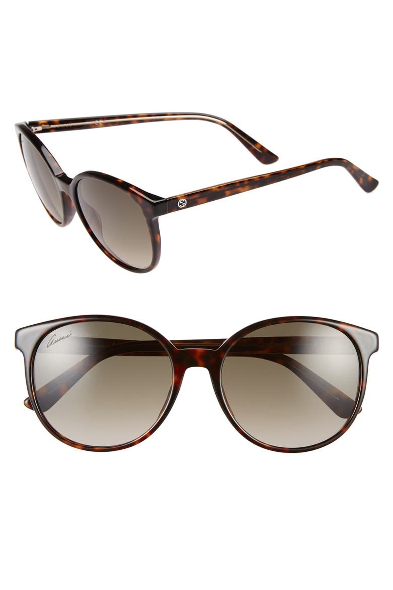 55mm Retro Sunglasses, Main, color, HAVANA/ BEIGE