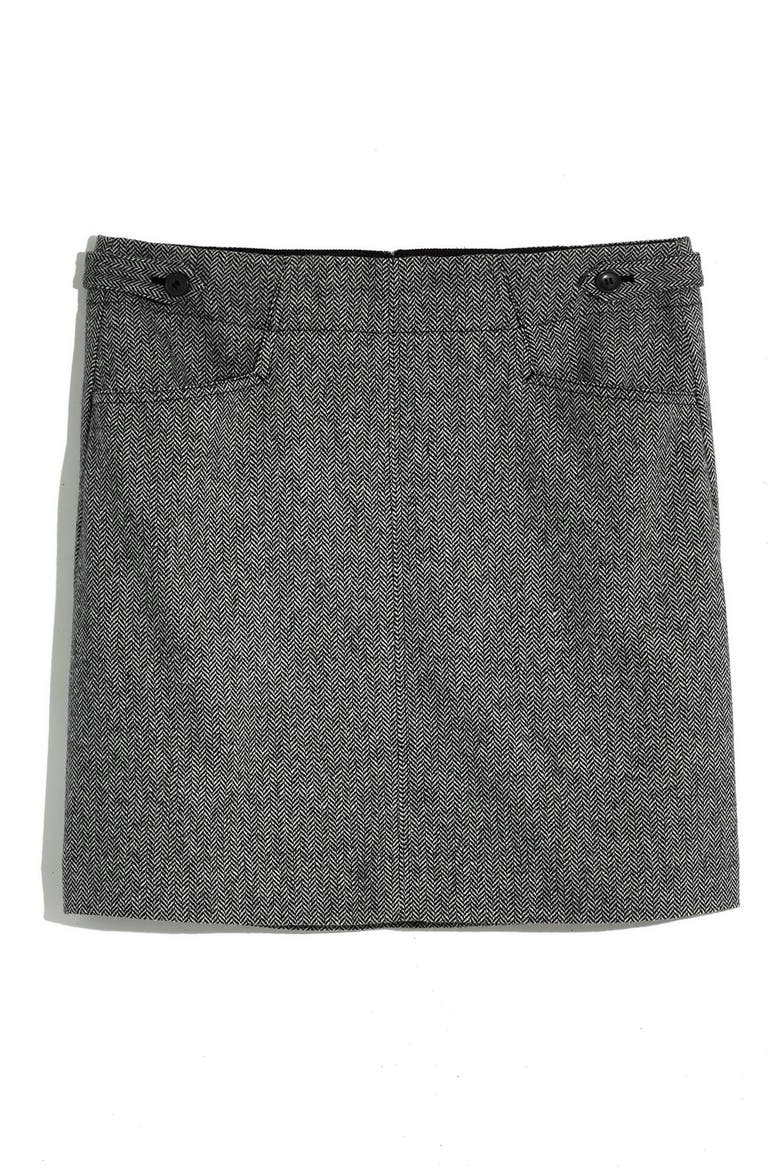 Herringbone Assembly A-Line Miniskirt, Alternate, color, NUBBY BLACK WHITE HERRINGBONE