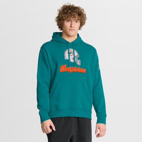 Men's Nike Aqua Miami Dolphins Best Season Rewind Club Pullover Hoodie