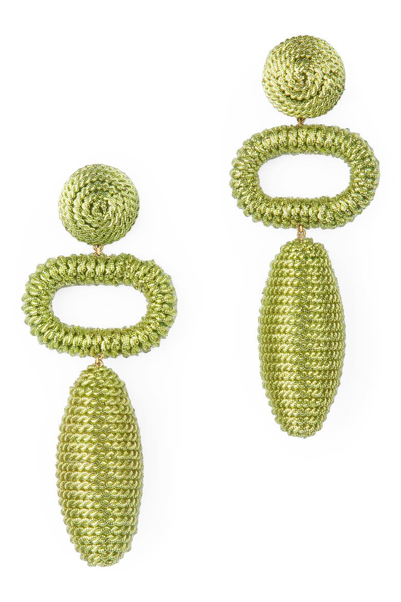 Fontana Drop Earrings, Main, color, GREEN