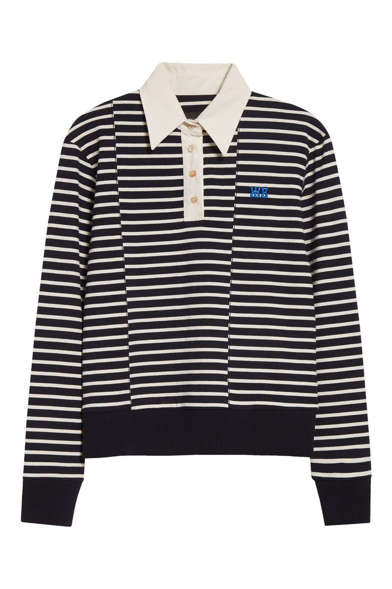 Reflect Offset Stripe Polo, Alternate, color, NAVY / IVORY