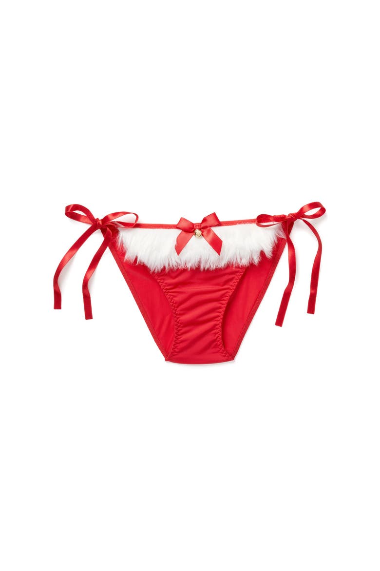 Claussa Bikini Panties, Alternate, color, Dark red