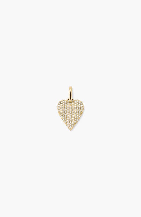Pavé Diamond Heart Pendant