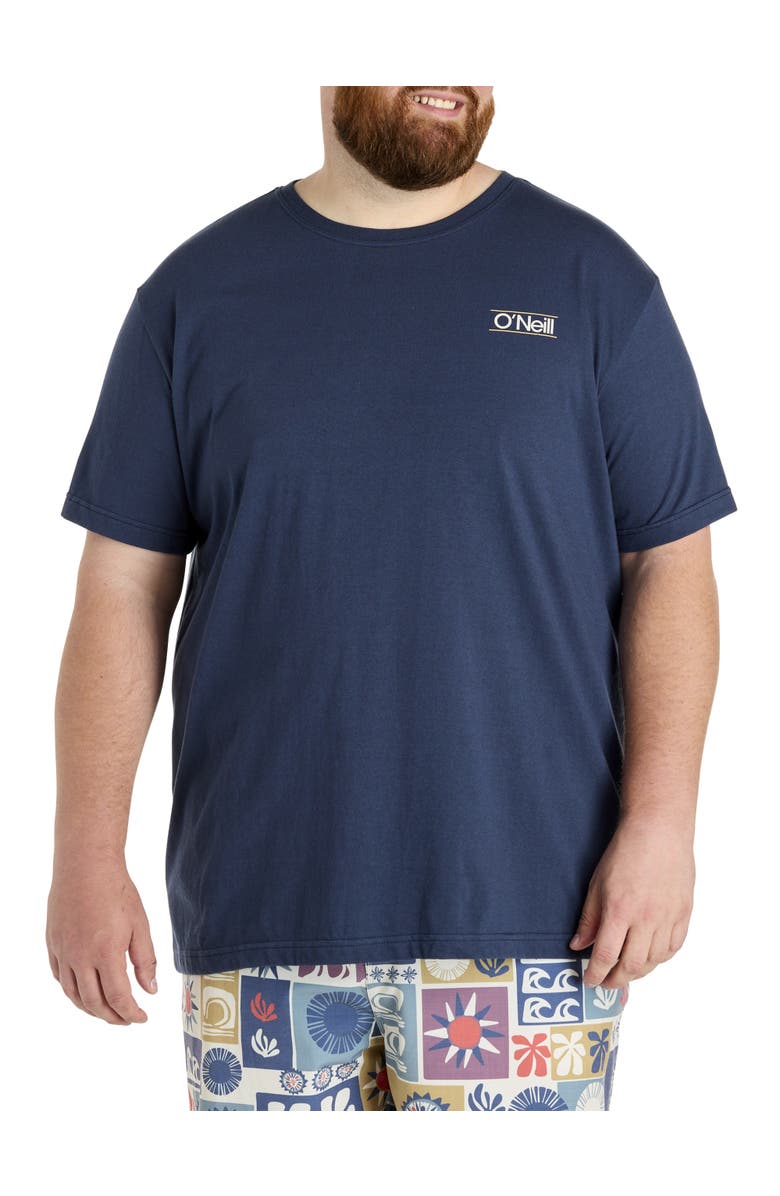 O'Neill Big & Tall Parallel Lines Graphic Tee, Alternate, color, Navy