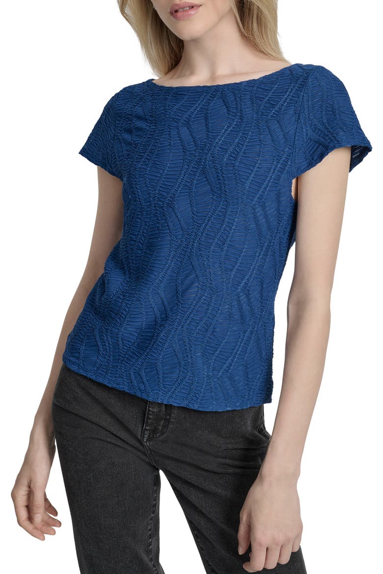 Texture Knit Top, Main, color, CADET BLUE