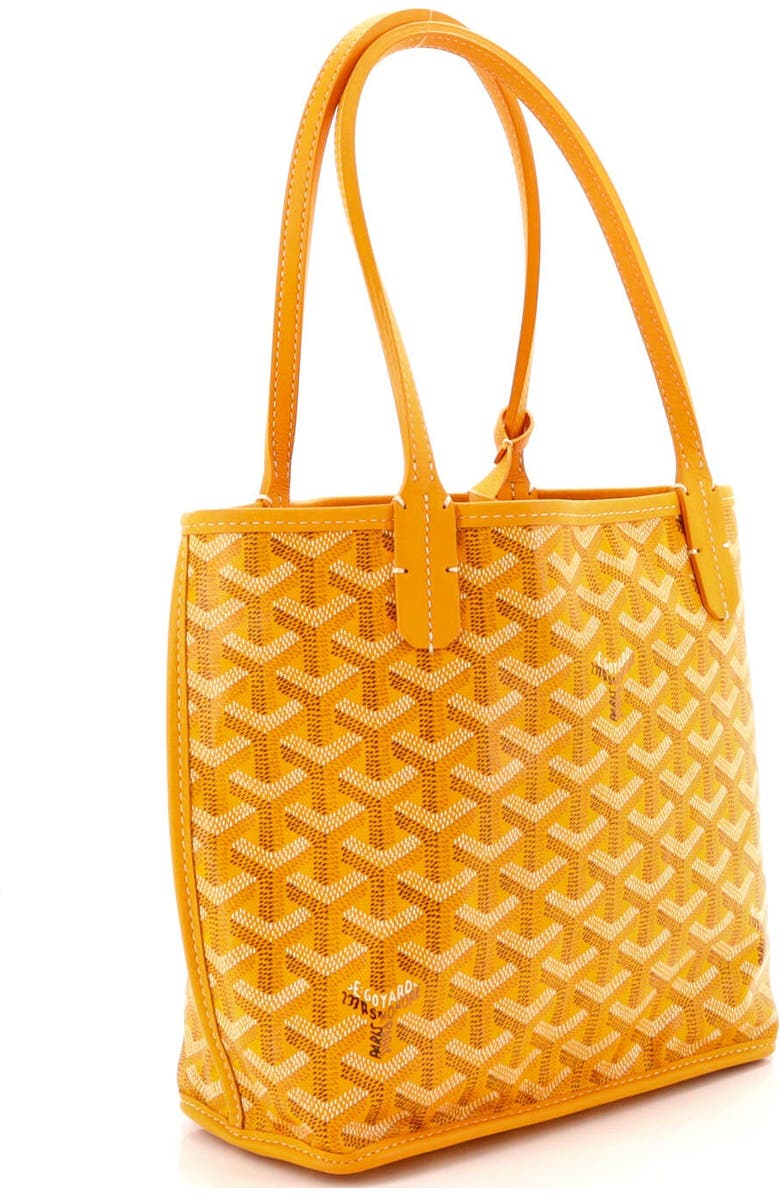 Pre-Owned Goyard Anjou Reversible Tote Coated Canvas Mini, Alternate, color, Yellow