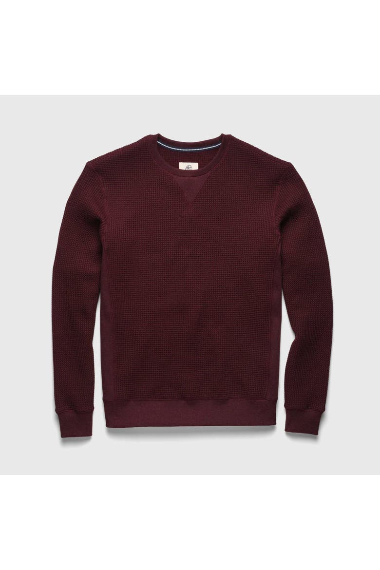 Butch Waffle Fleece Crewneck, Main, color, cabernet heather