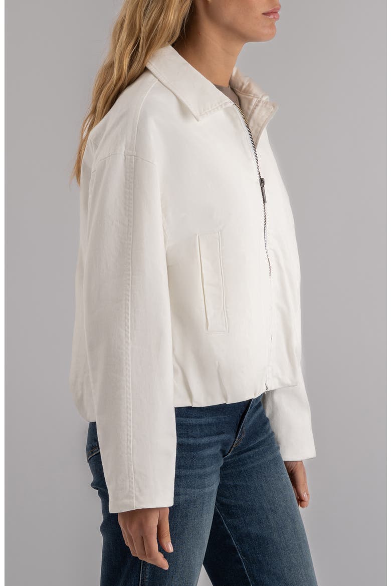 Dylan Zip Denim Jacket, Alternate, color, WHITE