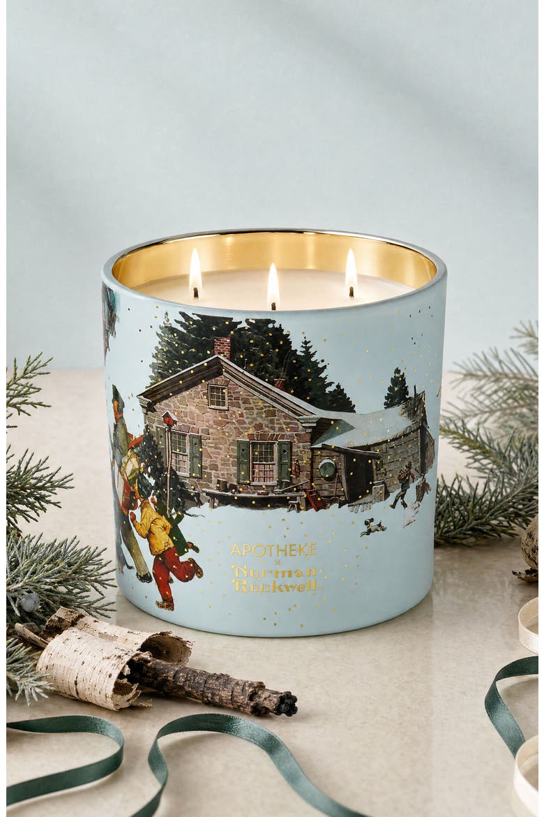 Norman Rockwell Juniper Birch Candle, Alternate, color, NO COLOR