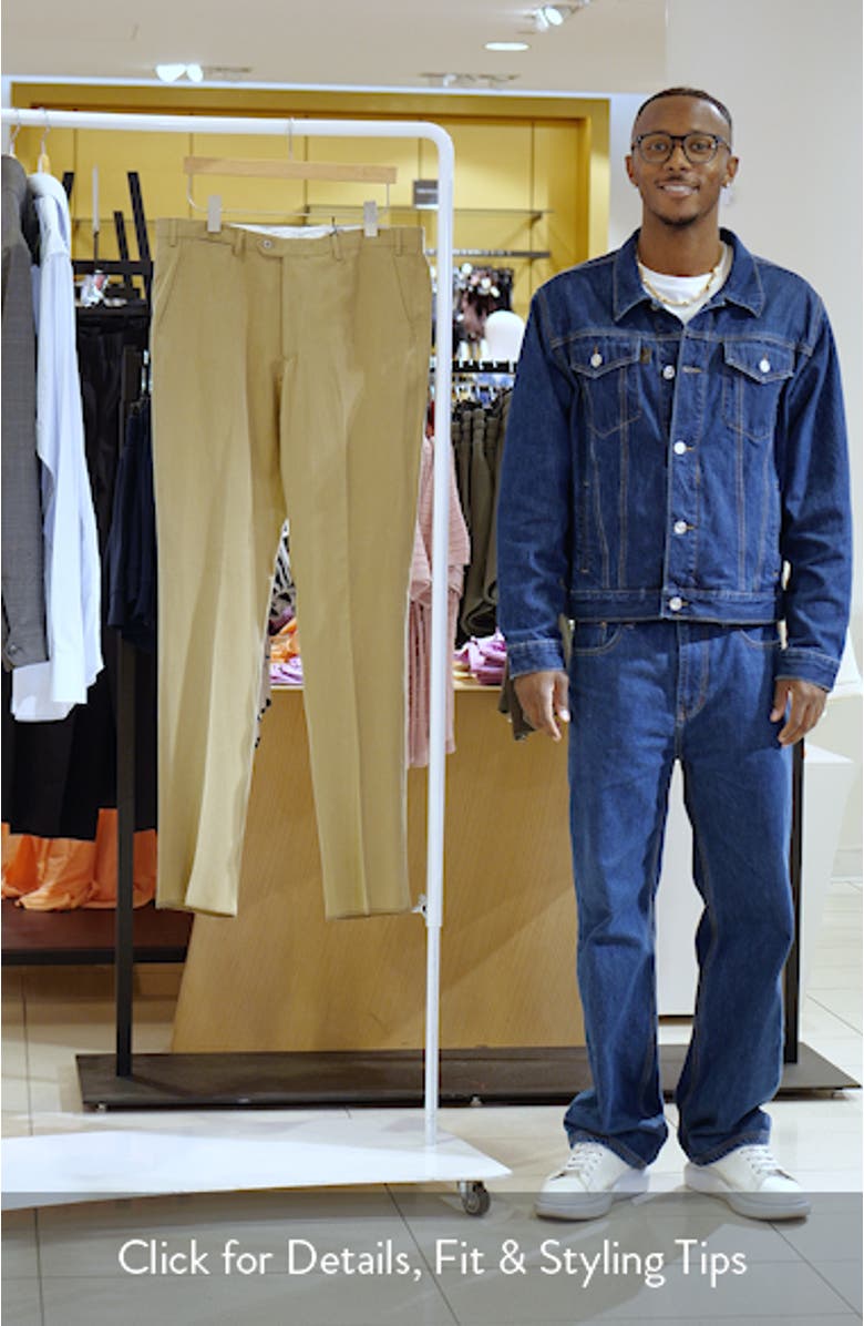 Tan Flat Front Suit Pants, sales video thumbnail