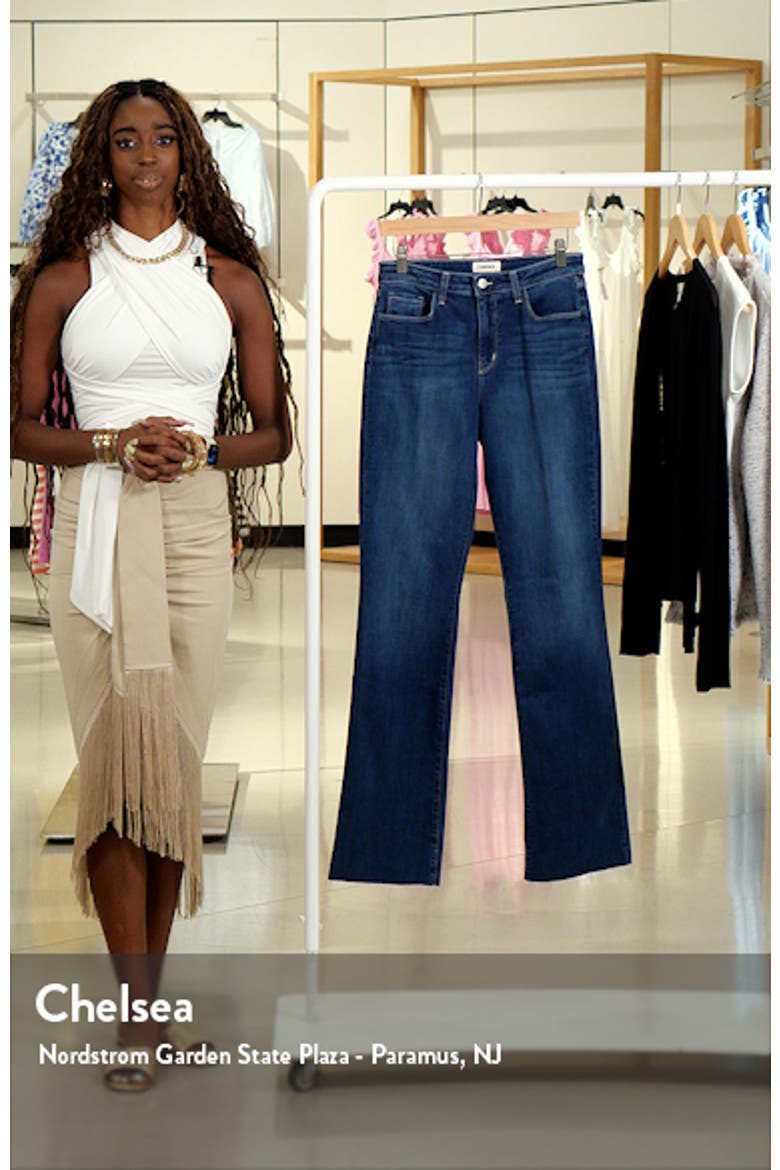 Ruth High Waist Raw Hem Straight Leg Jeans video