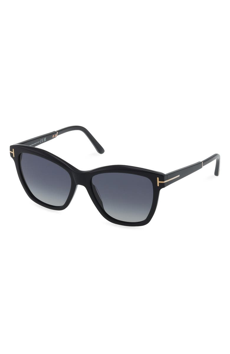 TOM FORD Lucia 54mm Polarized Square Sunglasses, Alternate, color,
