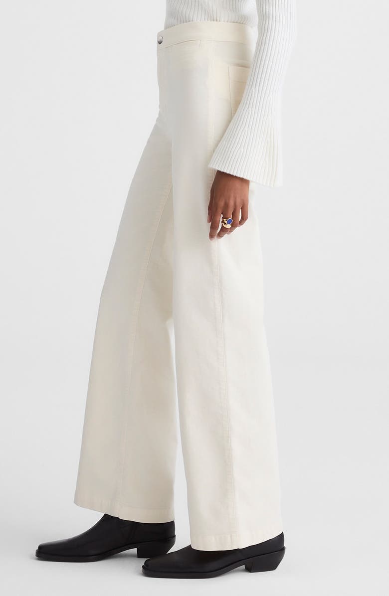 Madewell The Wide Leg Corduroy Pants, Alternate, color, Vintage Ivory