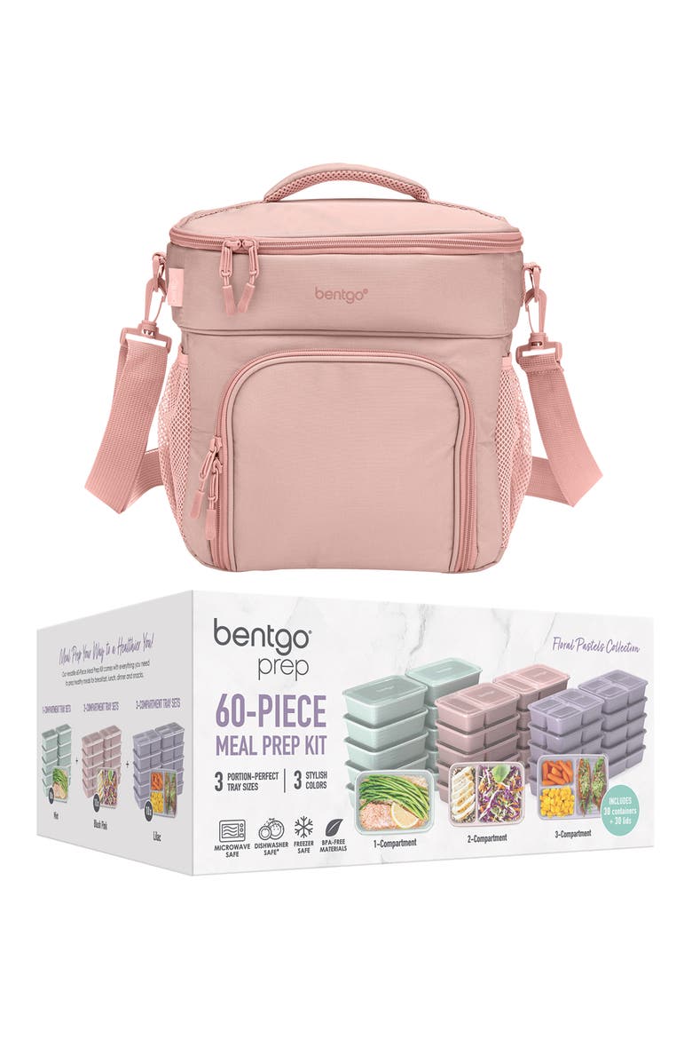 60-Piece Meal Prep & Lunch Bag Set, Main, color, PASTELS